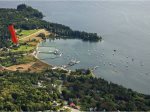 Aerial view of the house on Owls Head Harbor